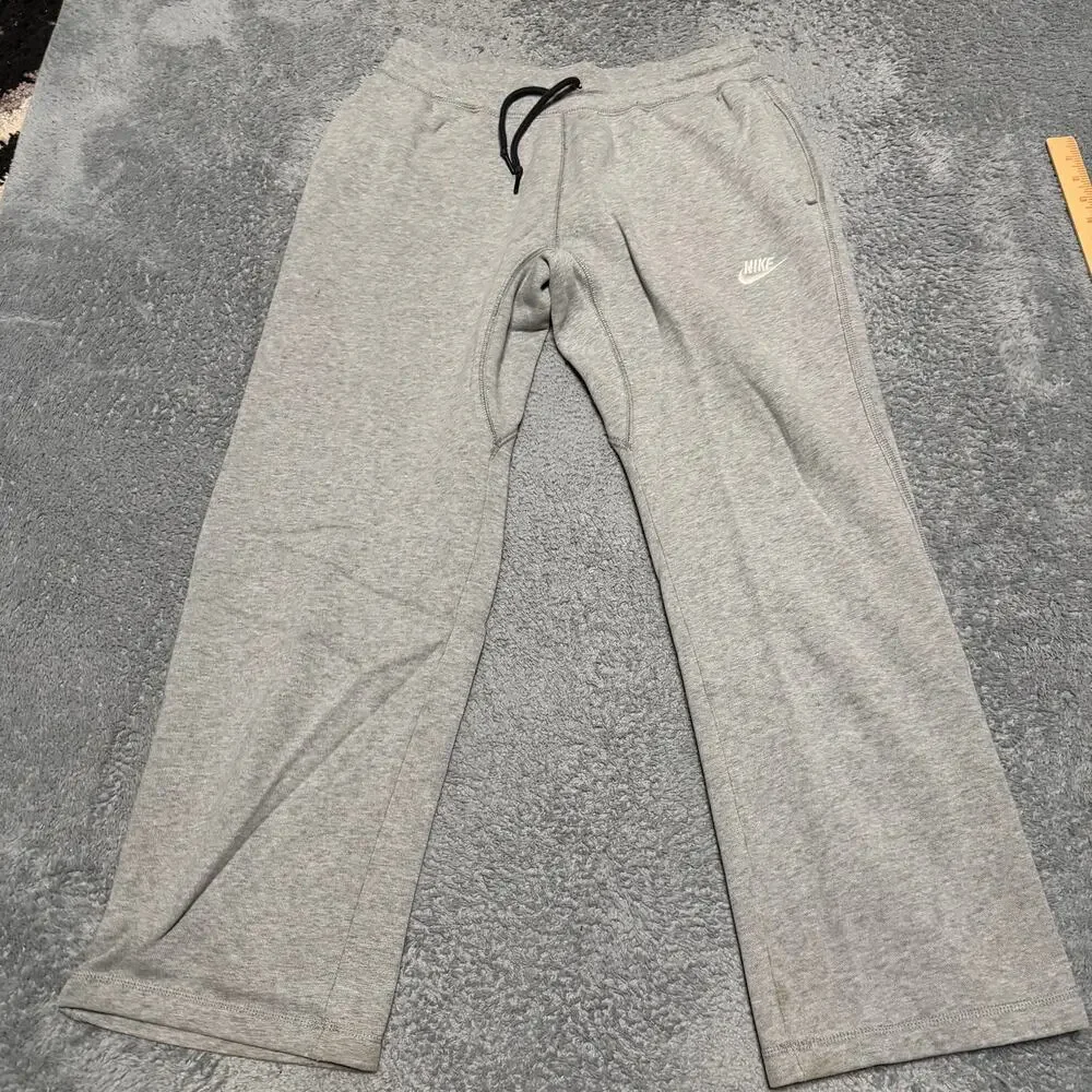 Nike Pants Mens Medium Gray Club Fleece Straight Sweatpants 598867 **